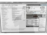 2019 Mercedes-Benz E AMG 63 S 4Matic Sedan Window Sticker