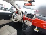 2018 Fiat 500 Lounge Ivory (Avorio) Interior