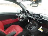 2018 Fiat 500 Abarth Cabrio Nero/Rosso (Black/Red) Interior