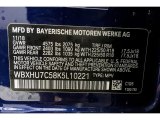 2019 X1 Color Code for Mediterranean Blue Metallic - Color Code: C10