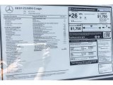 2019 Mercedes-Benz CLS 450 Coupe Window Sticker