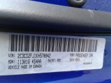 2019 Challenger Color Code for Indigo Blue - Color Code: PBM