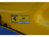 2013 458 Color Code for Giallo Modena (Yellow) - Color Code: 4305