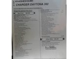 2019 Dodge Charger Daytona 392 Window Sticker