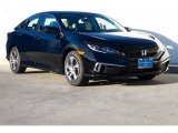2019 Crystal Black Pearl Honda Civic LX Sedan #131761224