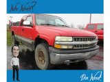 2000 Victory Red Chevrolet Silverado 1500 LS Extended Cab 4x4 #131789249