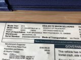2013 Maserati GranTurismo Convertible GranCabrio Window Sticker