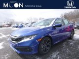 2019 Agean Blue Metallic Honda Civic Sport Sedan #131886728