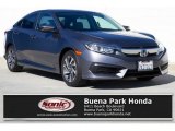 2017 Sonic Gray Pearl Honda Civic EX Sedan #131981302