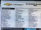 2019 Chevrolet Silverado 1500 Custom Z71 Trail Boss Crew Cab 4WD Window Sticker