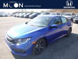 2019 Agean Blue Metallic Honda Civic Sport Sedan #132129002