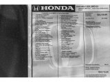 2019 Honda HR-V EX Window Sticker