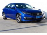 2019 Agean Blue Metallic Honda Civic LX Sedan #132155958