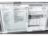2019 Mercedes-Benz E AMG 63 S 4Matic Sedan Window Sticker