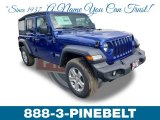 2019 Ocean Blue Metallic Jeep Wrangler Unlimited Sport 4x4 #132245520