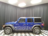 2019 Ocean Blue Metallic Jeep Wrangler Unlimited Sport 4x4 #132342013