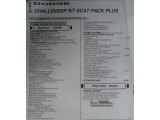 2019 Dodge Challenger R/T Scat Pack Widebody Window Sticker