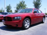 2009 Inferno Red Crystal Pearl Dodge Charger SE #13234133