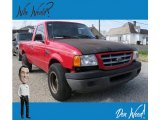 2001 Bright Red Ford Ranger XL Regular Cab #132581119
