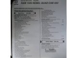 2019 Ram 1500 Rebel Quad Cab 4x4 Window Sticker