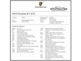 2018 Porsche 911 GT3 Window Sticker