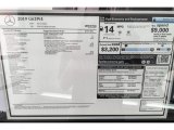 2019 Mercedes-Benz G 63 AMG Window Sticker