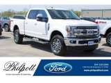 2019 Oxford White Ford F250 Super Duty Lariat Crew Cab 4x4 #132743249