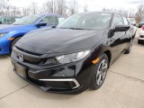 2019 Crystal Black Pearl Honda Civic LX Sedan #132795673