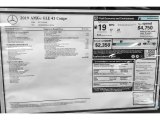 2019 Mercedes-Benz GLE 43 AMG 4Matic Coupe Window Sticker