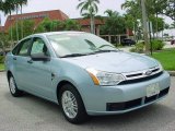 2008 Light Ice Blue Metallic Ford Focus SE Sedan #13228944