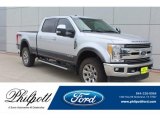 2017 Ingot Silver Ford F250 Super Duty Lariat Crew Cab 4x4 #132962562