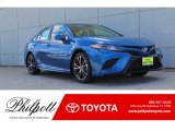 2019 Blue Streak Metallic Toyota Camry SE #133078532