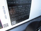 2019 I-PACE Color Code for Fuji White - Color Code: NER
