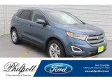 Blue Ford Edge in 2018