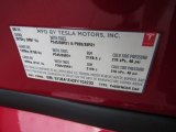 2015 Tesla Model S 90D Info Tag