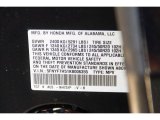 2019 Passport Color Code for Crystal Black Pearl - Color Code: NH731P