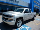 2019 Silver Ice Metallic Chevrolet Silverado LD Custom Double Cab 4x4 #133658677