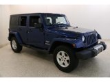 2009 Deep Water Blue Pearl Jeep Wrangler Unlimited Sahara 4x4 #133918454