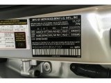 2018 GLE Color Code for Iridium Silver Metallic - Color Code: 775