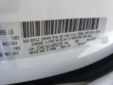 2019 Pacifica Color Code for Bright White - Color Code: PW7