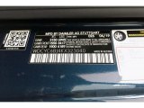 2019 G Color Code for designo Manufaktur Sea Blue Metallic - Color Code: 026