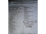 2019 Ram 2500 Tradesman Crew Cab 4x4 Power Wagon Package Window Sticker