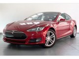 2013 Tesla Model S P85 Performance Front 3/4 View