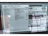 2019 Mercedes-Benz C AMG 63 S Coupe Window Sticker