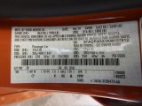 2019 Fiesta Color Code for Orange Spice Metallic - Color Code: J9
