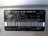 2018 Mitsubishi Outlander Sport SEL Info Tag