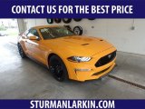 2019 Orange Fury Ford Mustang GT Premium Fastback #134867374