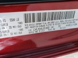 2020 Cherokee Color Code for Velvet Red Pearl - Color Code: PRV