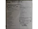 2020 Jeep Wrangler Sport 4x4 Window Sticker