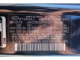 2020 Palisade Color Code for Moonlight Cloud - Color Code: UB7